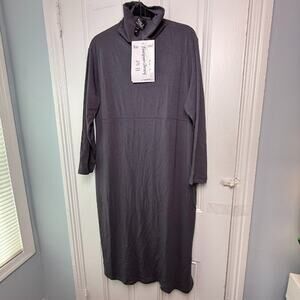 Women With Control Finespun Jersey Tummy Control Midi Dress Womens XL Petite NWT